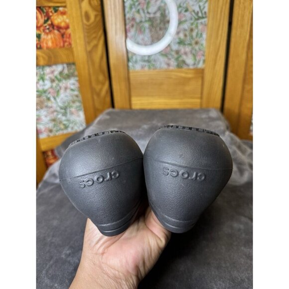 CROCS At Work Flat Women's Size 8 Shoes Black Iconic Comfort Ballet Slip On - Picture 5 of 7